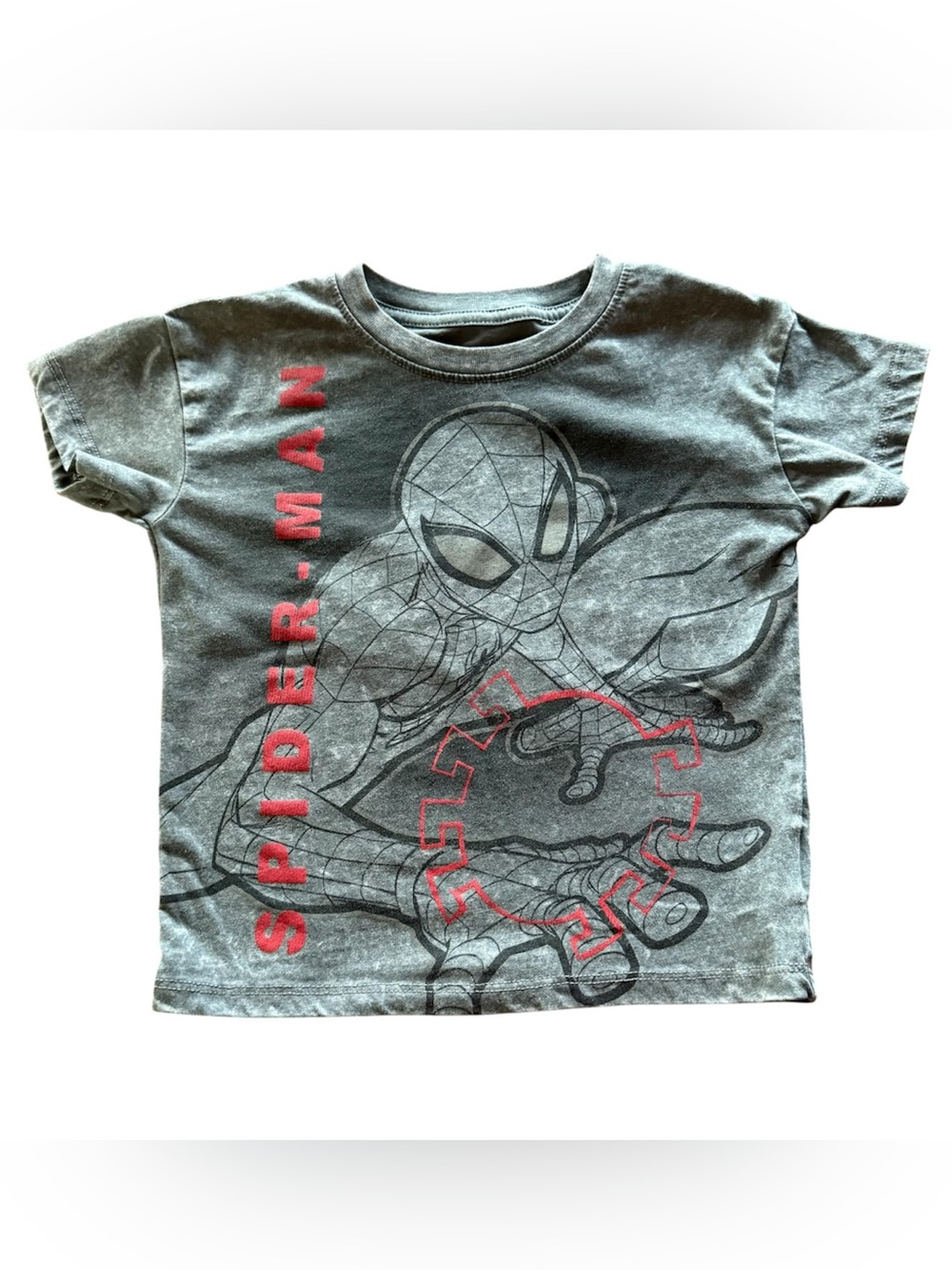 Marvel Spider-Man Graphic Tee Toddler 3T Grey Red